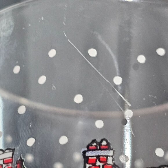 Christmas Village Hot Toddy Mug by Arcoroc 5.5in set-2 townhouses footed cup - Picture 10 of 10